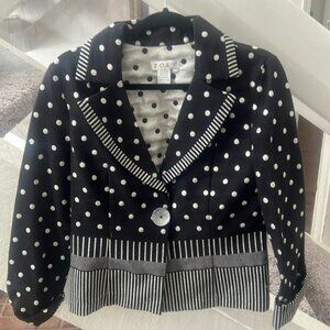 Black and silver metallic trimmed blazer 10